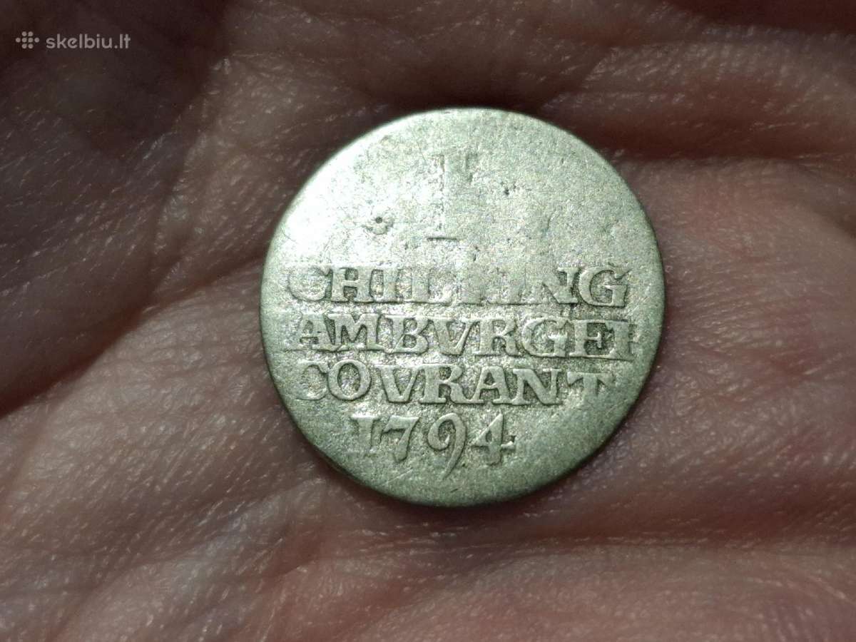 Hamburg 1 schilling 1794 sidabras