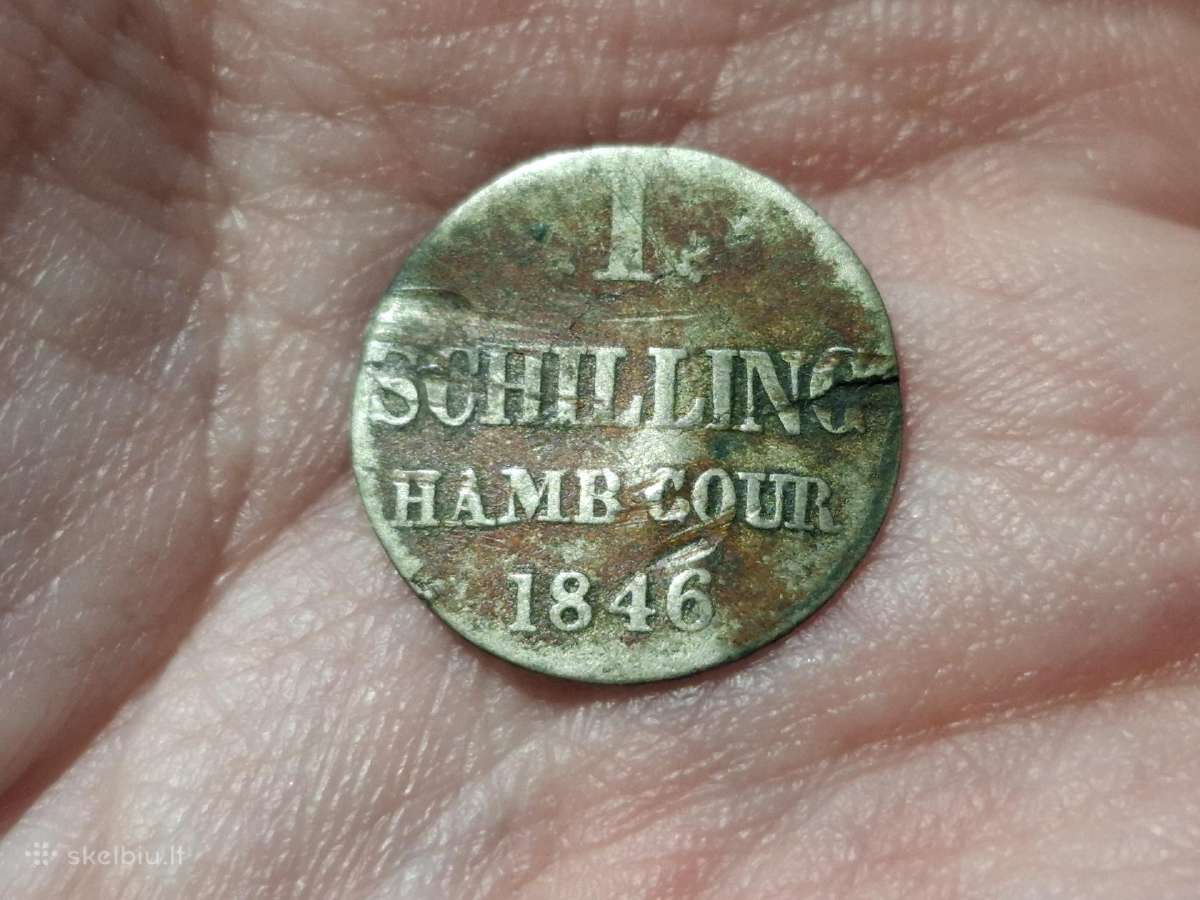 Hamburg 1 schilling 1846 sidabras
