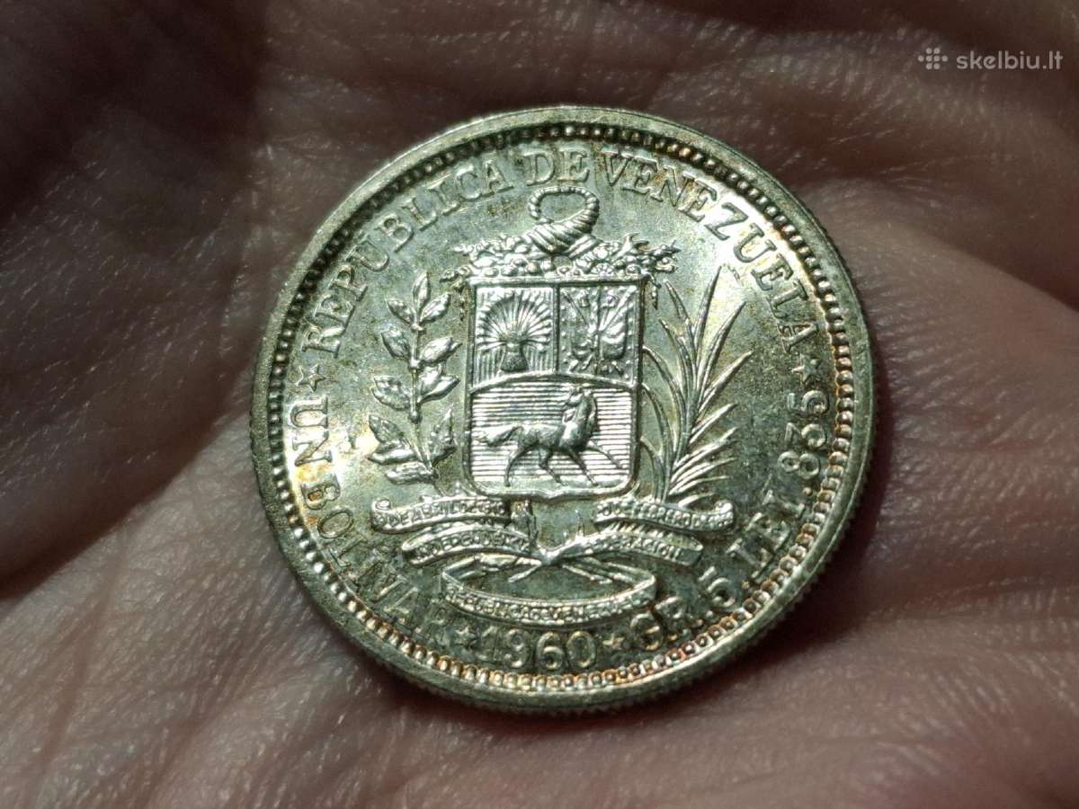 Venesuela 1 bolivaras 1960 sidabras