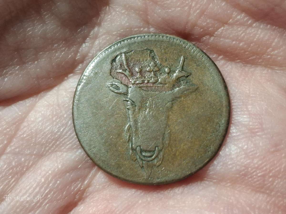 Mecklenburg - Schwerin 3 pfennige 1758 bandinys - nuotraukos Nr. 2