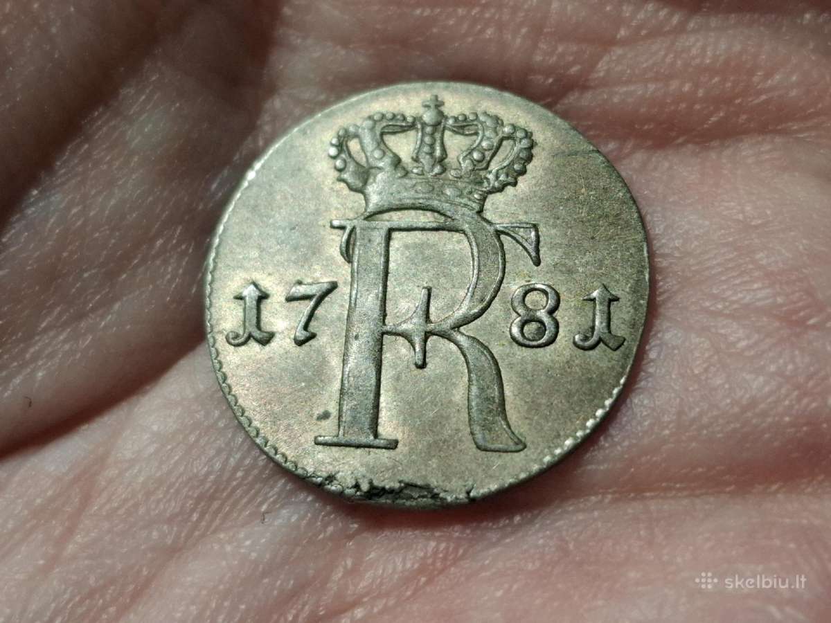 Prūsija 1/24 talerio 1781 sidabras - nuotraukos Nr. 2
