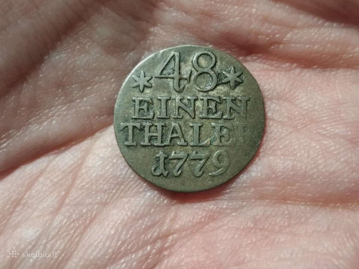 Prūsija 1/48 talerio 1779 sidabras