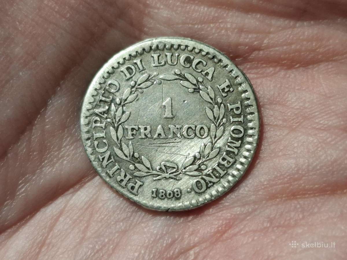 Lucca 1 franco 1808 sidabras