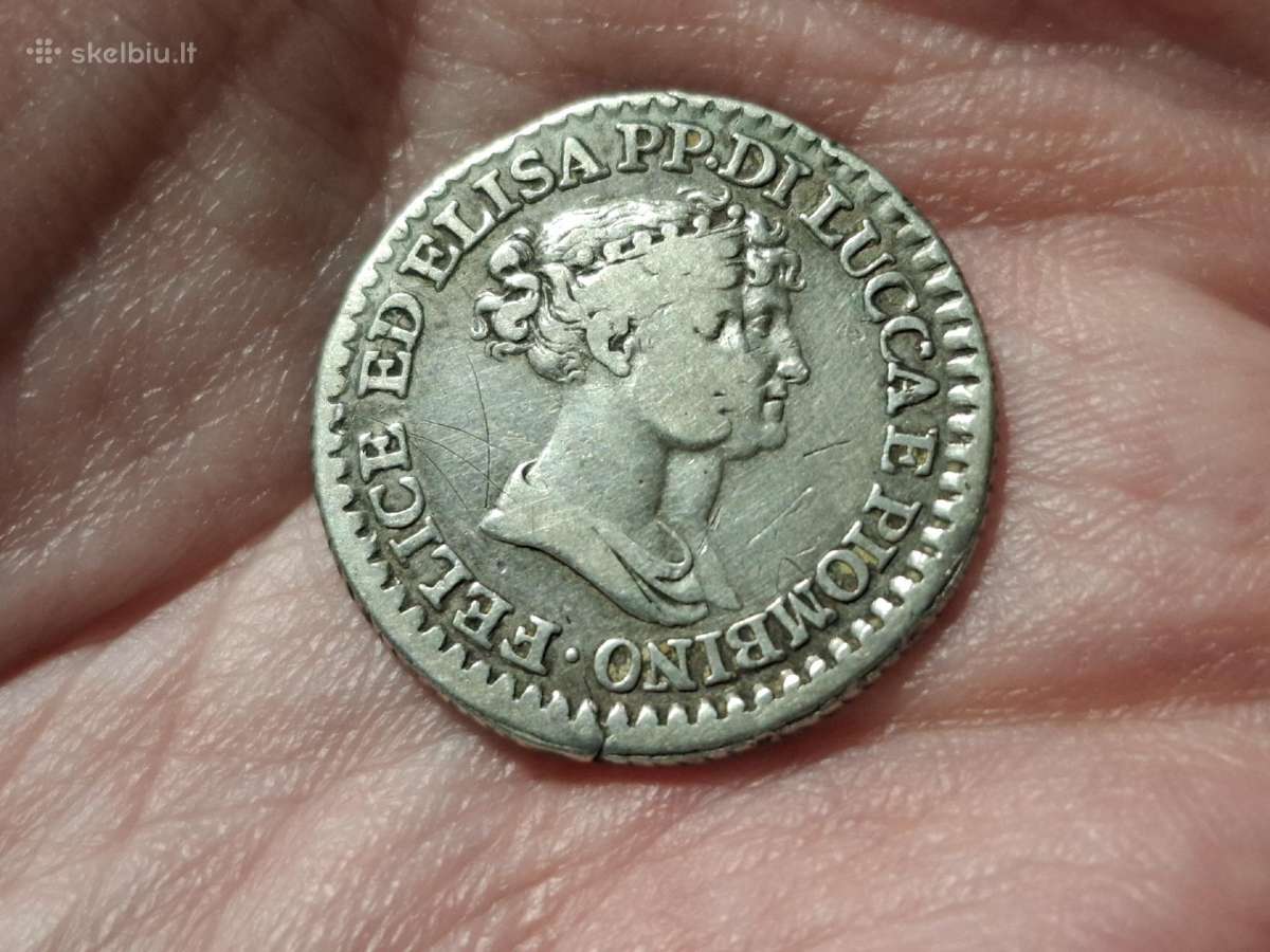 Lucca 1 franco 1808 sidabras - nuotraukos Nr. 2
