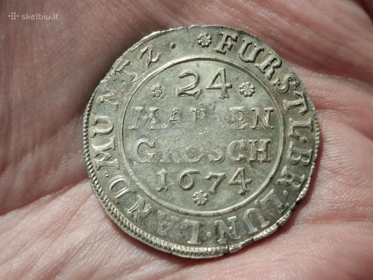 Braunschweig - Lünenburg 24 groschen 1674 sidabras