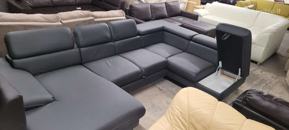 Odiniai Baldai Kampas sofa Reglainer komplektas - nuotraukos Nr. 14