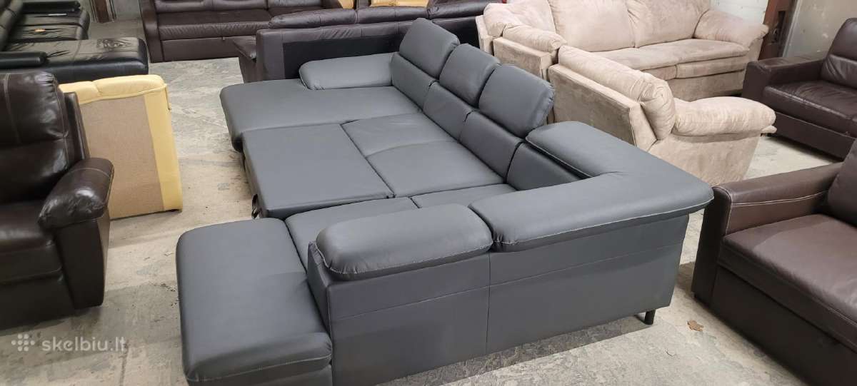 Odiniai Baldai Kampas sofa Reglainer komplektas - nuotraukos Nr. 15
