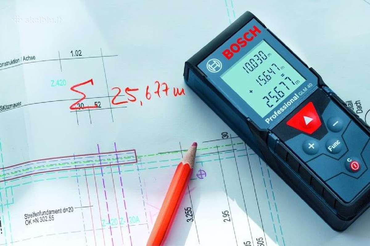 Lazerinis atstumų matuoklis Bosch Glm 40