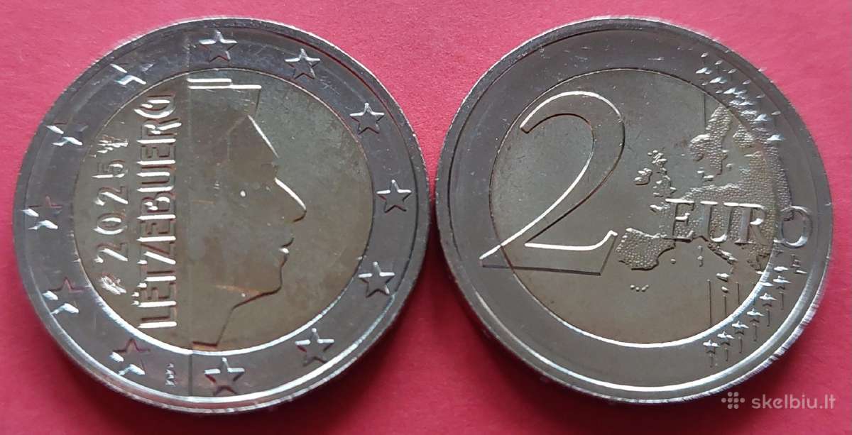 Liuksemburgas 2025m. 2 € nacionalinė Unc