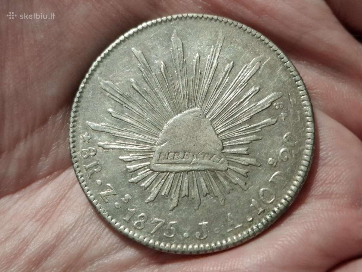 Meksika 8 realai 1875 sidabras