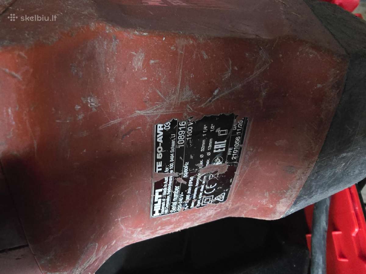 Perforatorius Sds max Hilti Te 50 Avr - nuotraukos Nr. 3