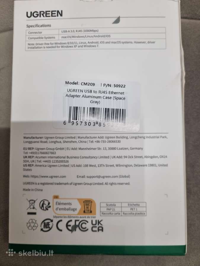 Ugreen Usb 3 1000 Mbps adapteris - nuotraukos Nr. 4
