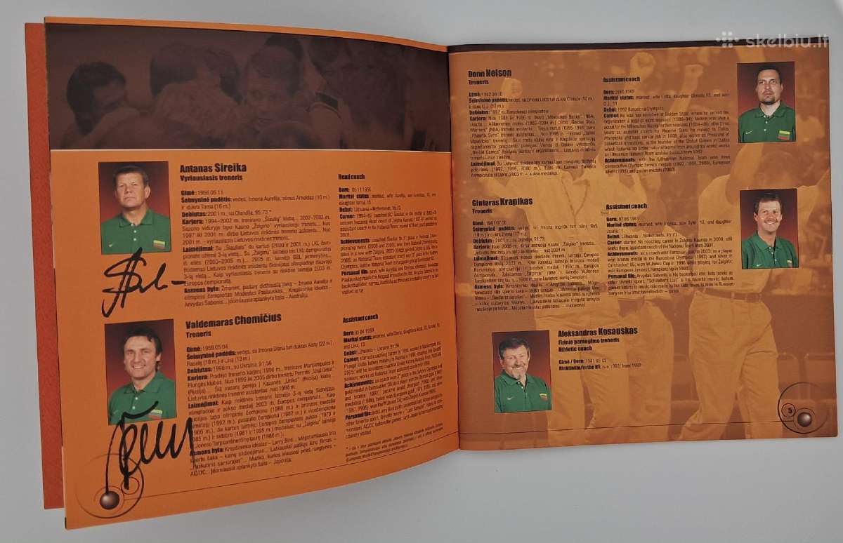 2005 m. Lietuvos vyrų krepšinio rinktinės leidinys - nuotraukos Nr. 3