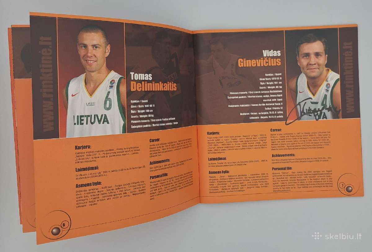 2005 m. Lietuvos vyrų krepšinio rinktinės leidinys - nuotraukos Nr. 5
