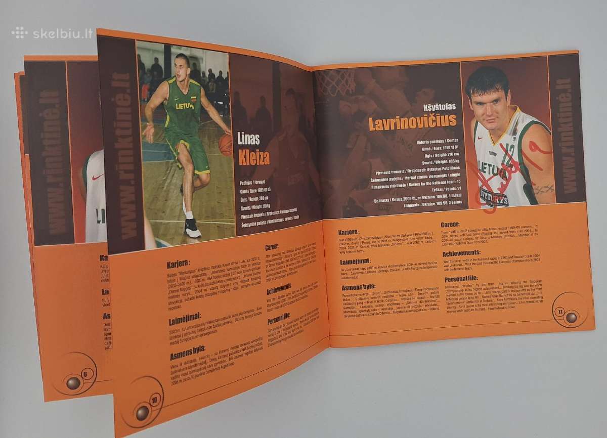 2005 m. Lietuvos vyrų krepšinio rinktinės leidinys - nuotraukos Nr. 7
