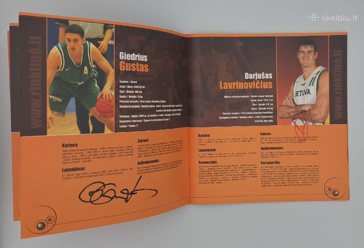 2005 m. Lietuvos vyrų krepšinio rinktinės leidinys - nuotraukos Nr. 8