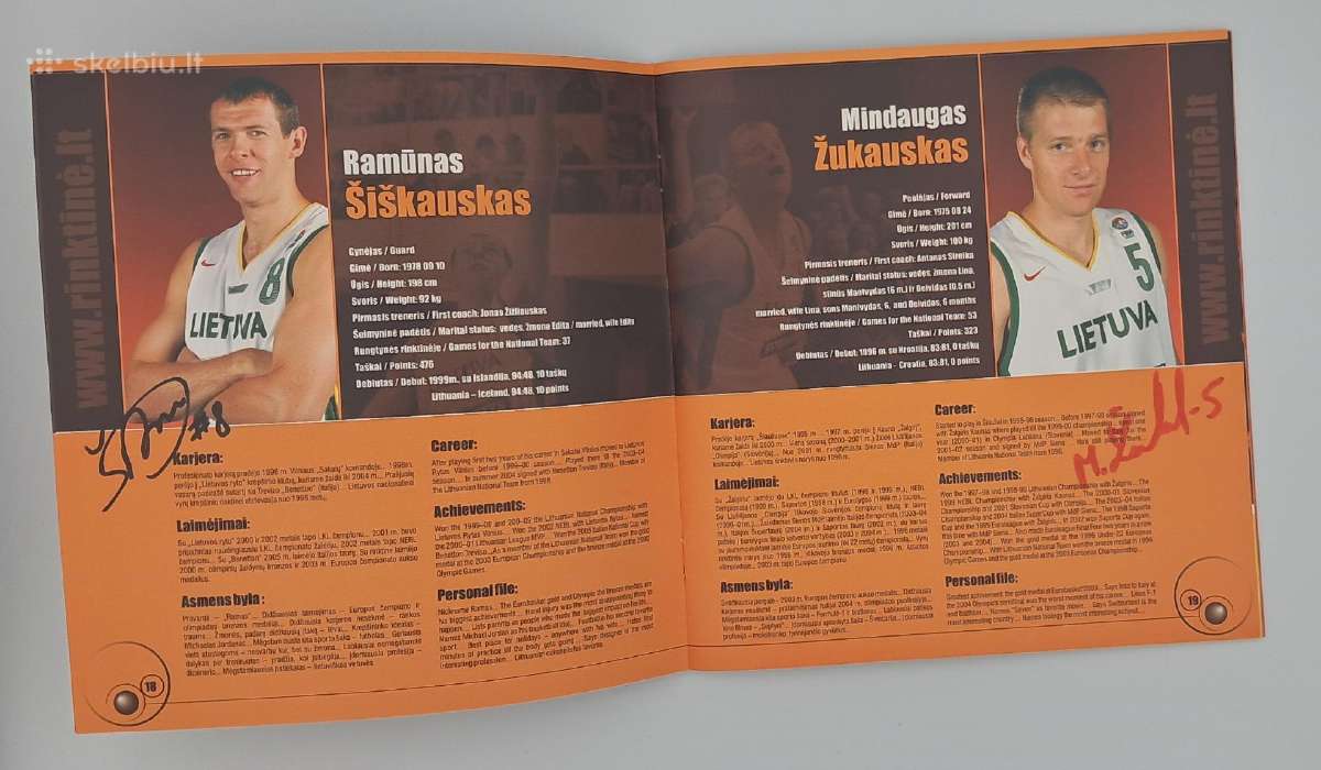 2005 m. Lietuvos vyrų krepšinio rinktinės leidinys - nuotraukos Nr. 10