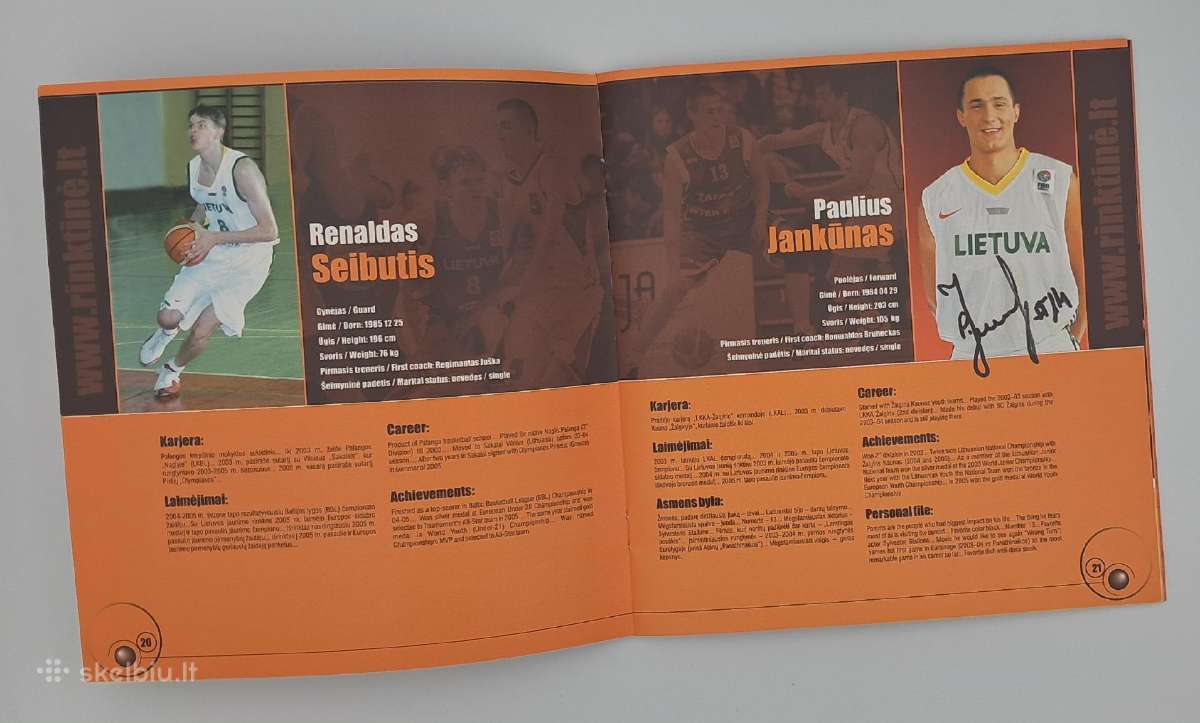 2005 m. Lietuvos vyrų krepšinio rinktinės leidinys - nuotraukos Nr. 11
