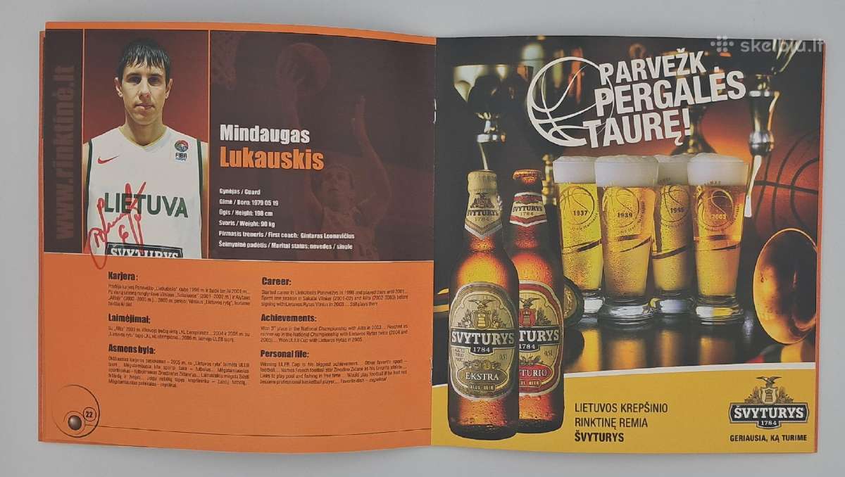 2005 m. Lietuvos vyrų krepšinio rinktinės leidinys - nuotraukos Nr. 12