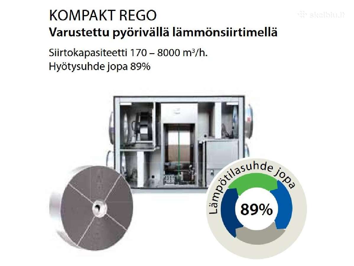 Parduodu rekuperatorių Amalva Rego 1600 He, 400 V.