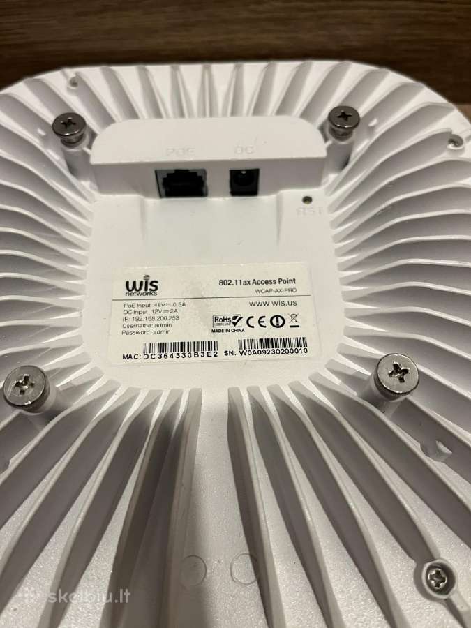 Bevielio tinklo stotelė wis wcap-ax-pro 1000 mbps - nuotraukos Nr. 2