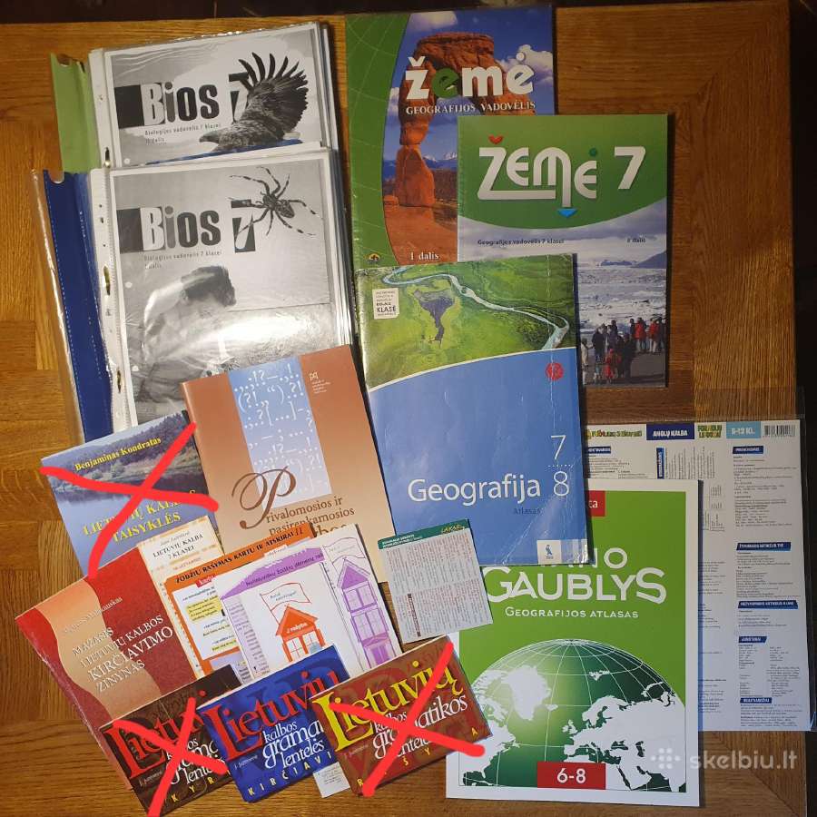 Atlasai, atmintukai, vadovėliai 7 klasei