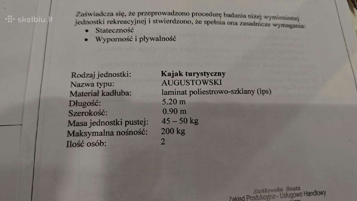 Parduodu dvivietę baidarę - nuotraukos Nr. 2