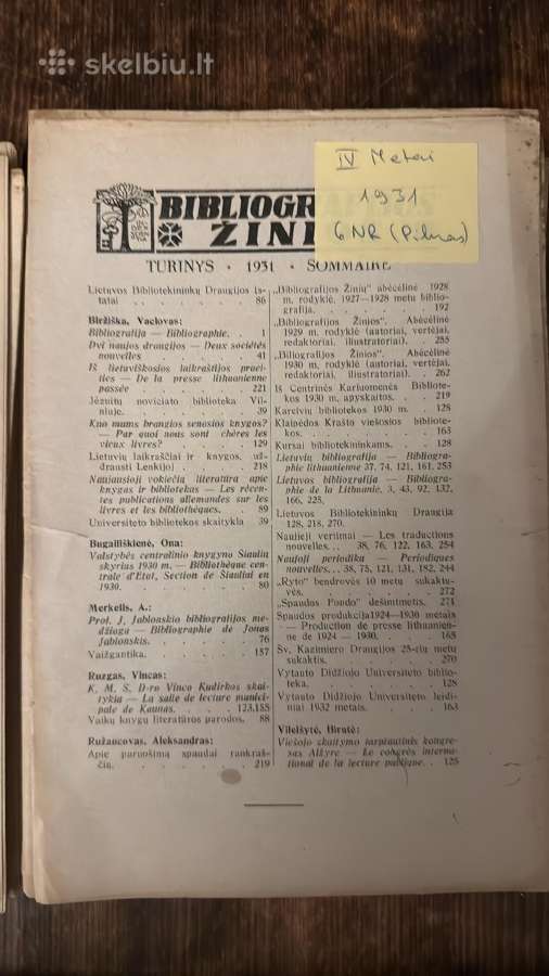 Bibliografijos žinios 1928-1943 - nuotraukos Nr. 4