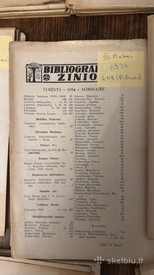 Bibliografijos žinios 1928-1943 - nuotraukos Nr. 7