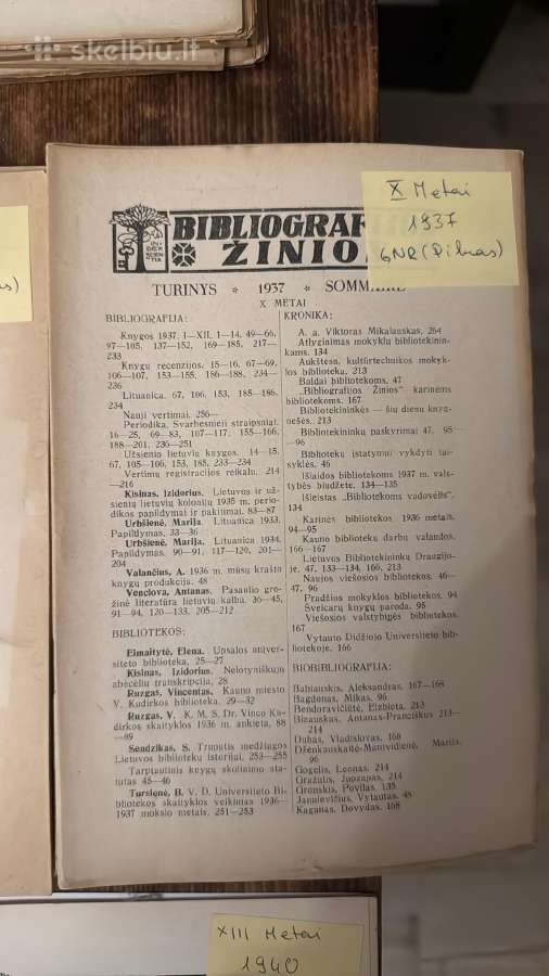 Bibliografijos žinios 1928-1943 - nuotraukos Nr. 10