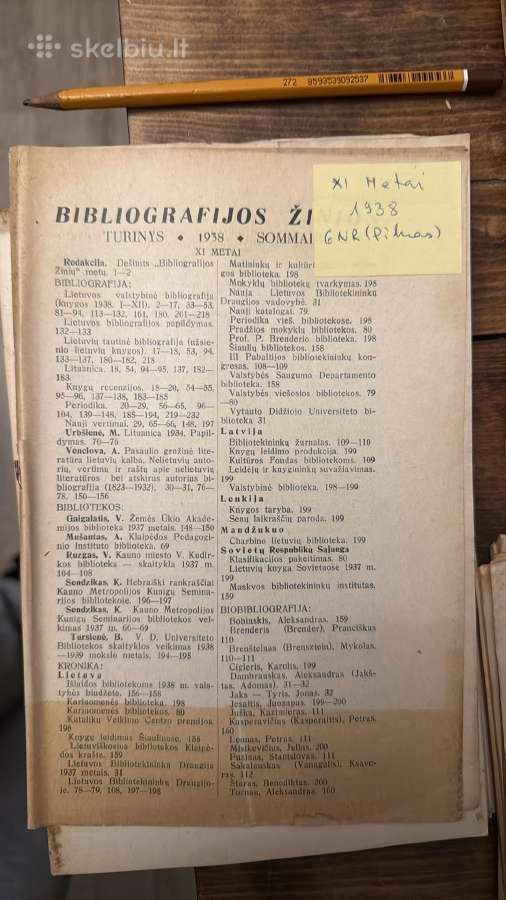 Bibliografijos žinios 1928-1943 - nuotraukos Nr. 11