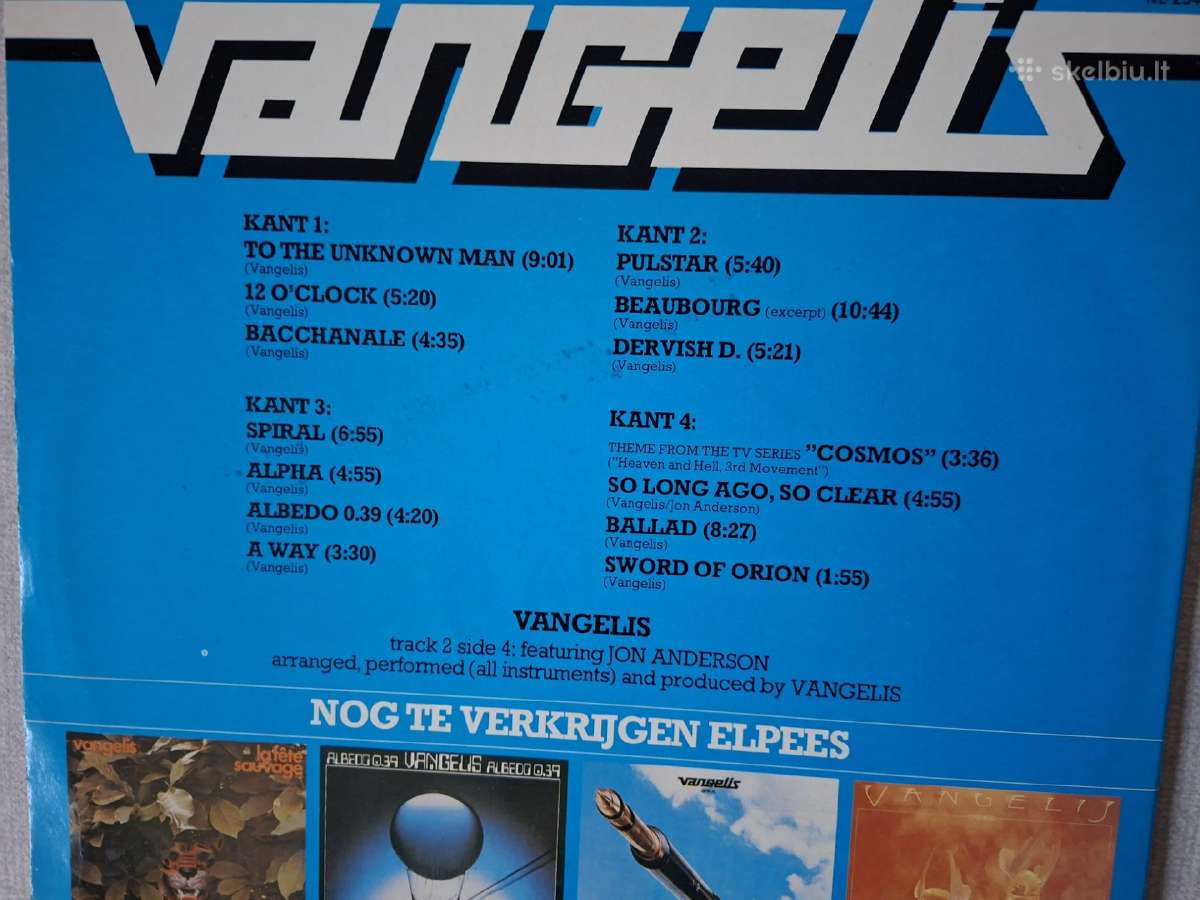 Vangelis 1981 “Greatest Hits 2 Lp - nuotraukos Nr. 3