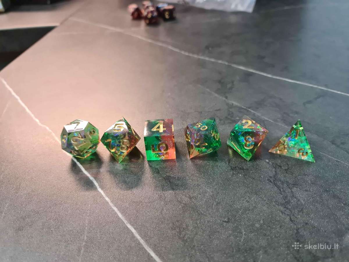 Rpg Dice Set, D&d 7pcs Handmade Mirror Polyhedral - nuotraukos Nr. 4