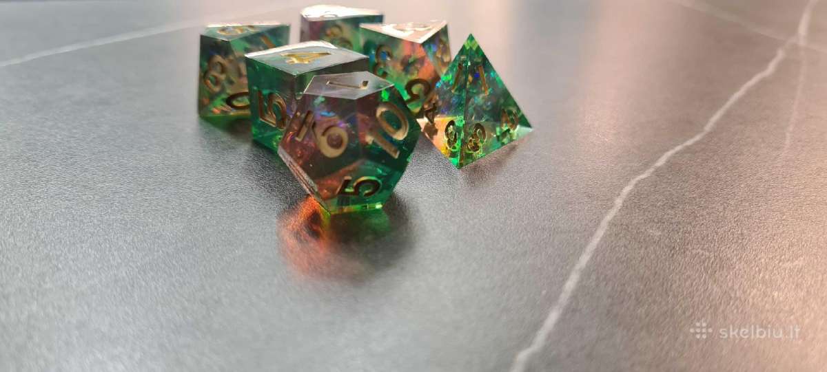 Rpg Dice Set, D&d 7pcs Handmade Mirror Polyhedral - nuotraukos Nr. 2