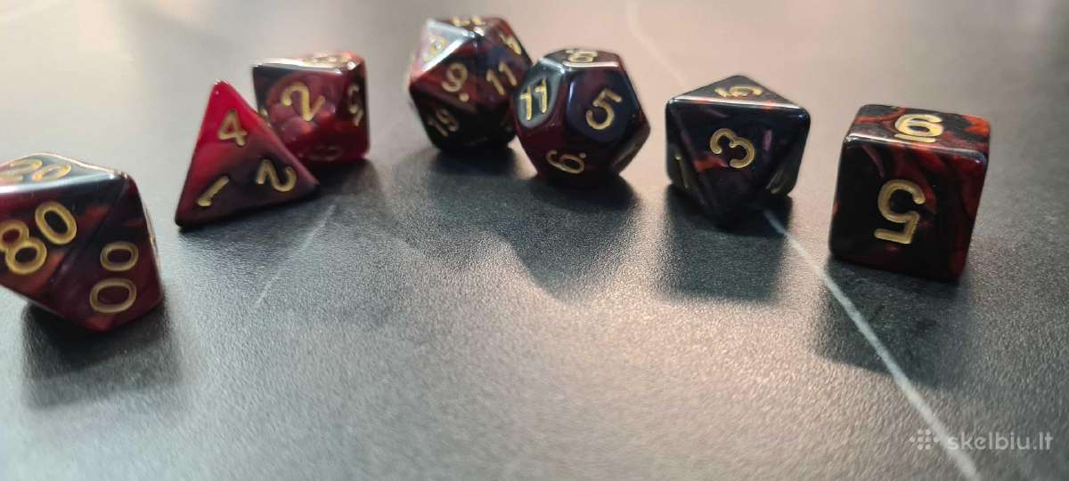 7pcs/set Acrylic Polyhedral Dice For D&d
