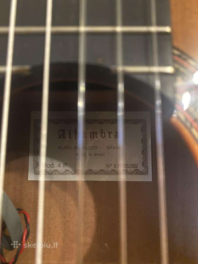 Klasikinė gitara Alhambra 4p su pajungimu + dėklas - nuotraukos Nr. 4