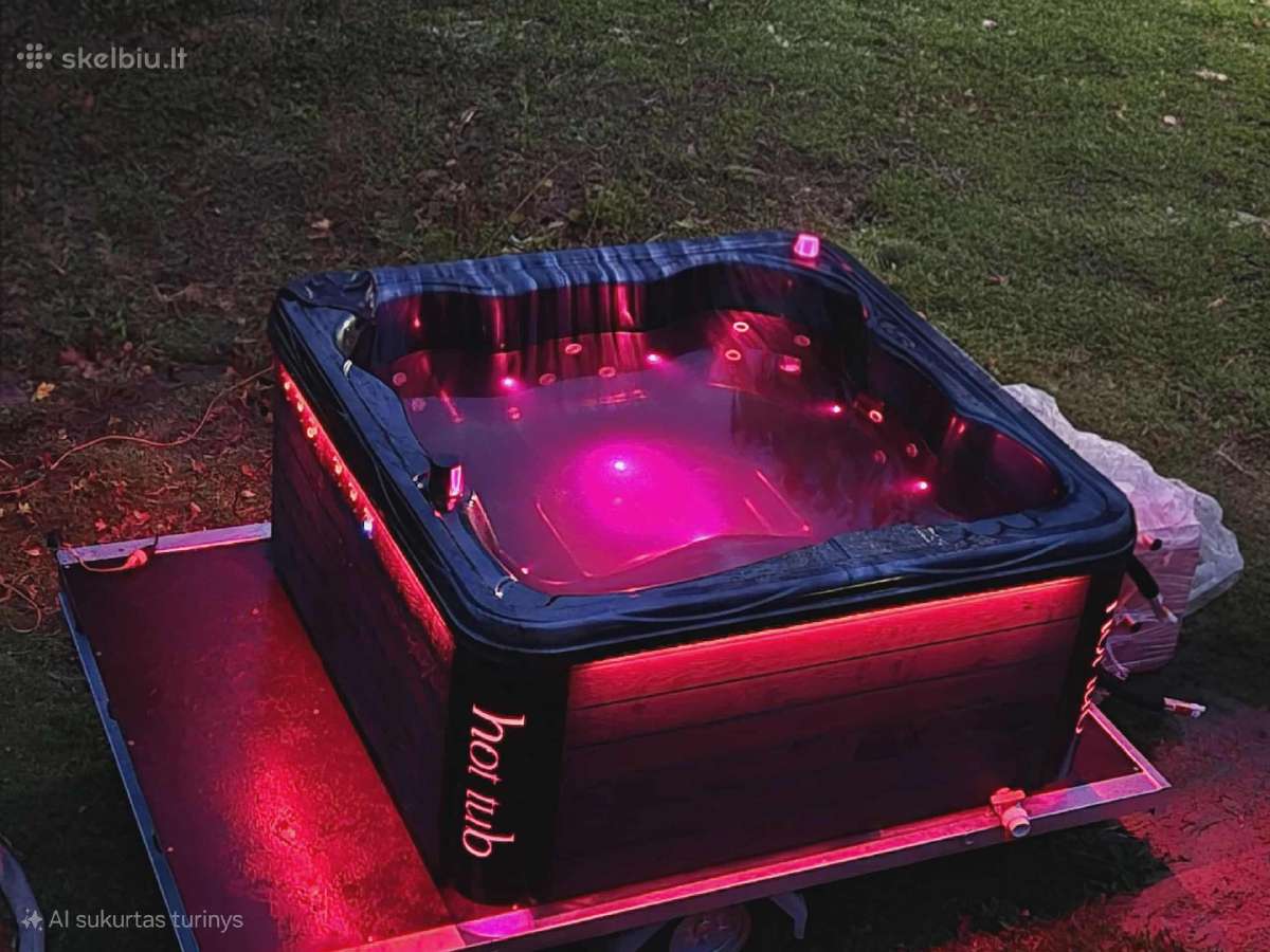 Mobilus kubilas ir mobili pirtis su jacuzzi ir LED