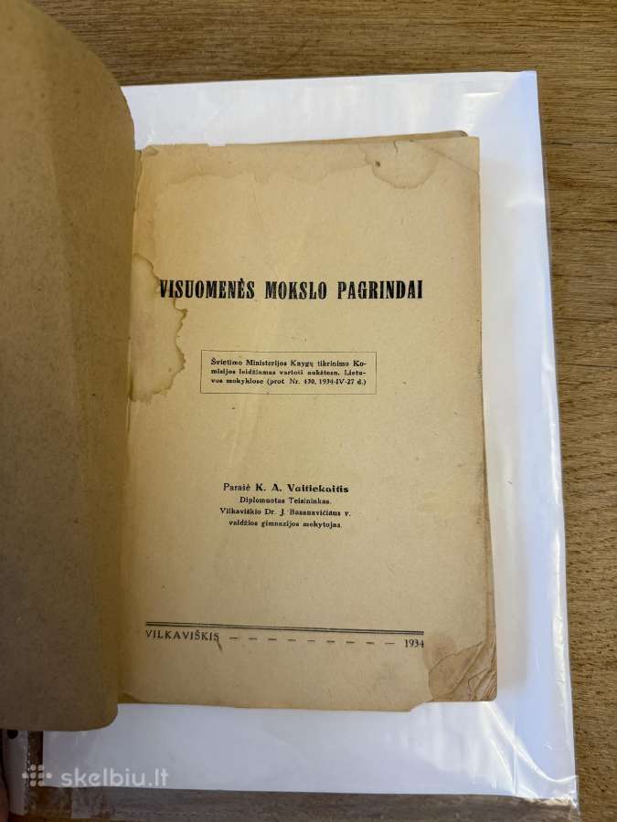 Visuomenės mokslo Pagrindai 1934 m. - nuotraukos Nr. 2