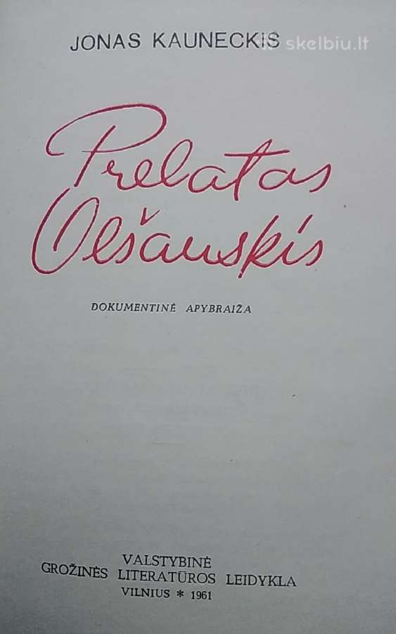 Prelatas Olšauskis 1961 m. - nuotraukos Nr. 2