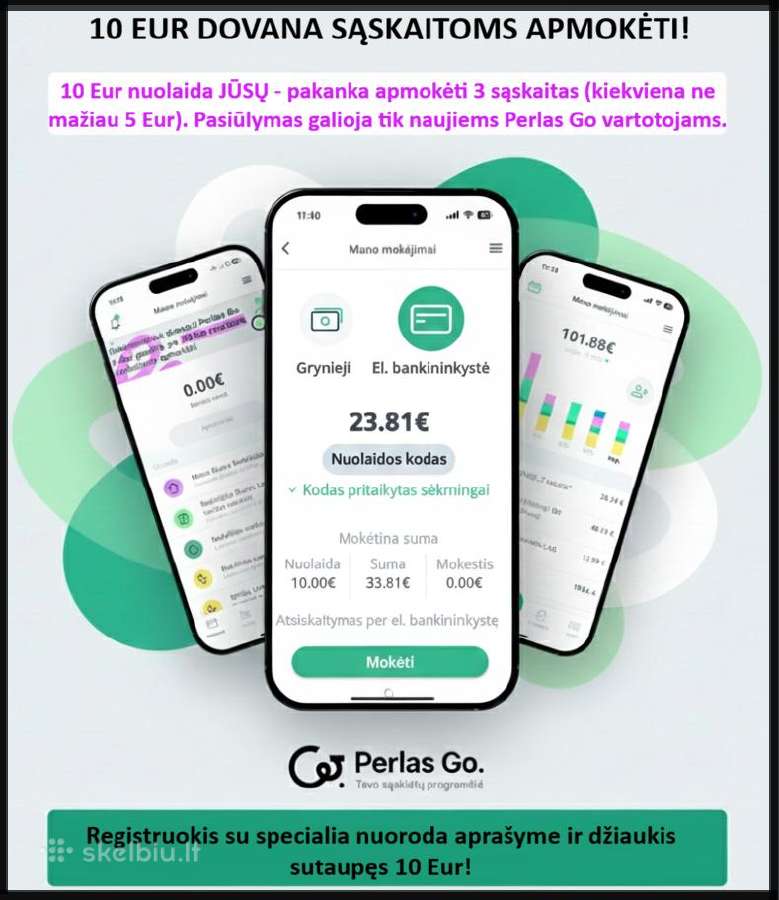 Naujiems klientams! Perlas Go 10 € nuolaidos kodas - nuotraukos Nr. 2