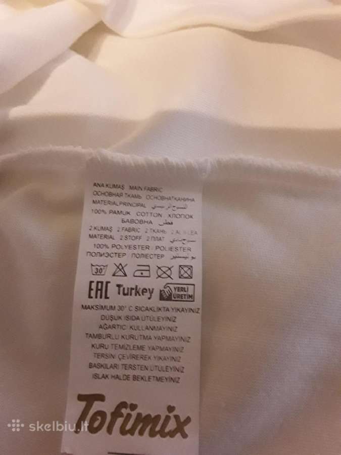 Balta suknele iš medvilnes ir lankelis. - nuotraukos Nr. 6