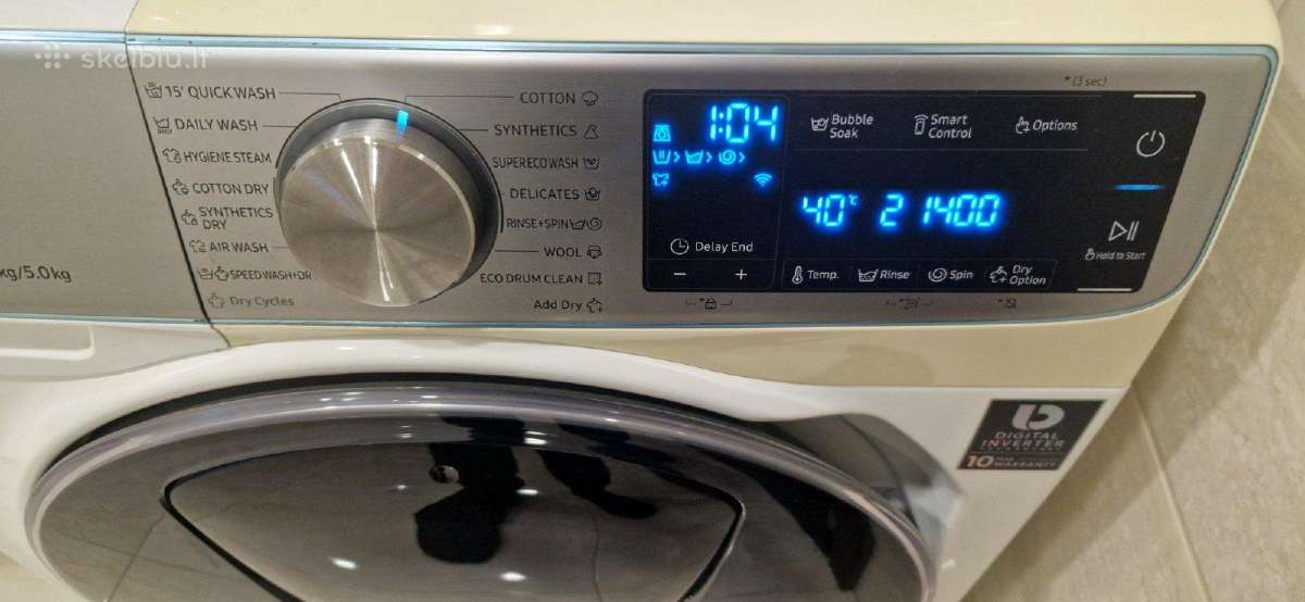 Skalbimo mašina - džiovyklė Samsung Wd90n740noa/le - nuotraukos Nr. 2