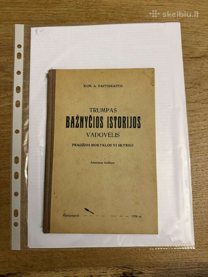 Trumpas Bažnyčios Istorijos vadovėlis 1936 m.