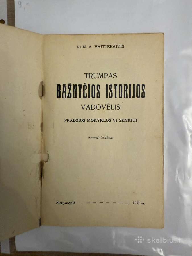 Trumpas Bažnyčios Istorijos vadovėlis 1937 - nuotraukos Nr. 2