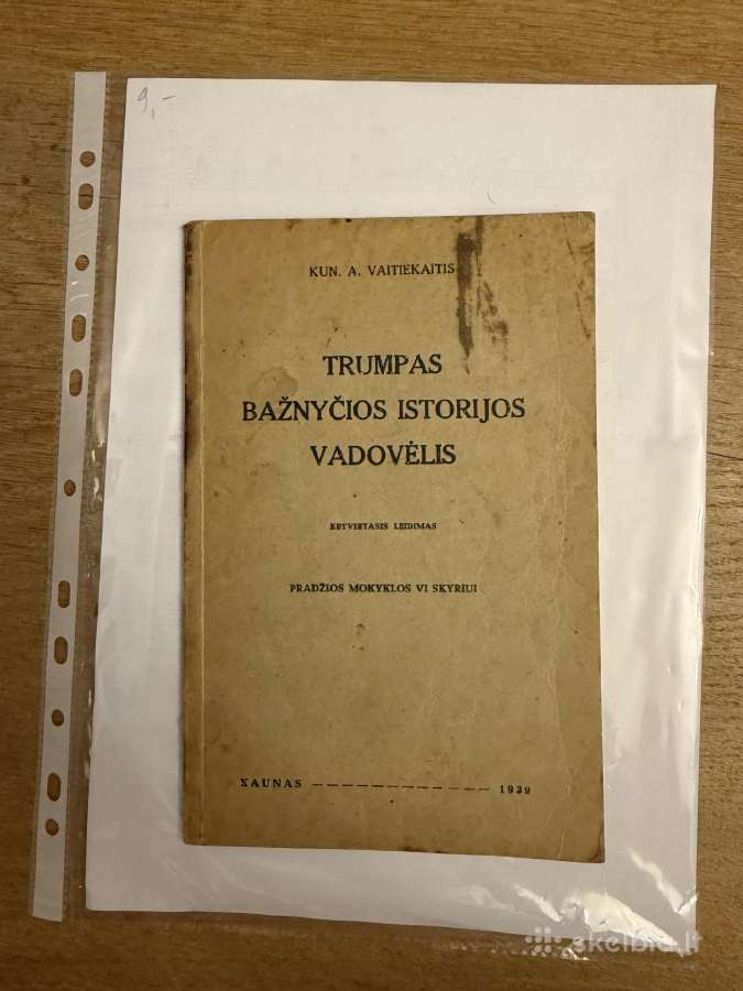 Trumpas Bažnyčios Istorijos vadovėlis 1939