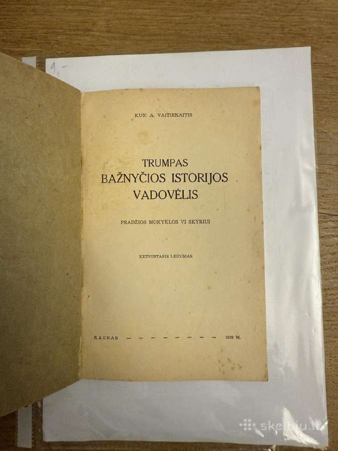 Trumpas Bažnyčios Istorijos vadovėlis 1939 - nuotraukos Nr. 2