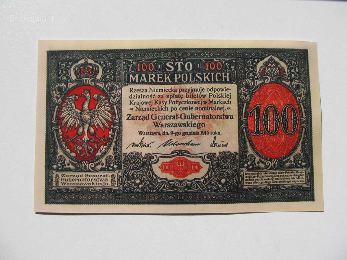 100 markiu , Lenkija , 1916