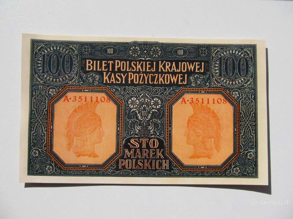 100 markiu , Lenkija , 1916 - nuotraukos Nr. 2