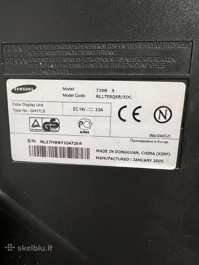 Samsung monitorius Syncmaster 720b - nuotraukos Nr. 3