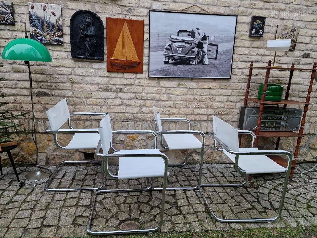 Vintažinės mid century autorinės Bauhaus kėdės - nuotraukos Nr. 2